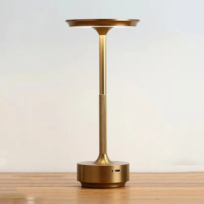 Aluminum Alloy Simple Decorative Lamp LED Night Light Infinitely Dimmable Atmosphere Retro Portable Rechargeable Touch Desk Lamp