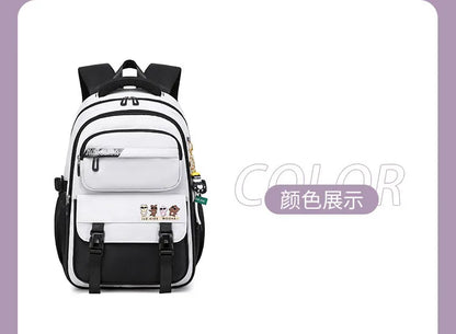 Backpack 3Pcs/Set for Girls Large Capacity Middle Schoolbag Student Schoolbag Set School Backpack Bags for Teenage Students Bag
