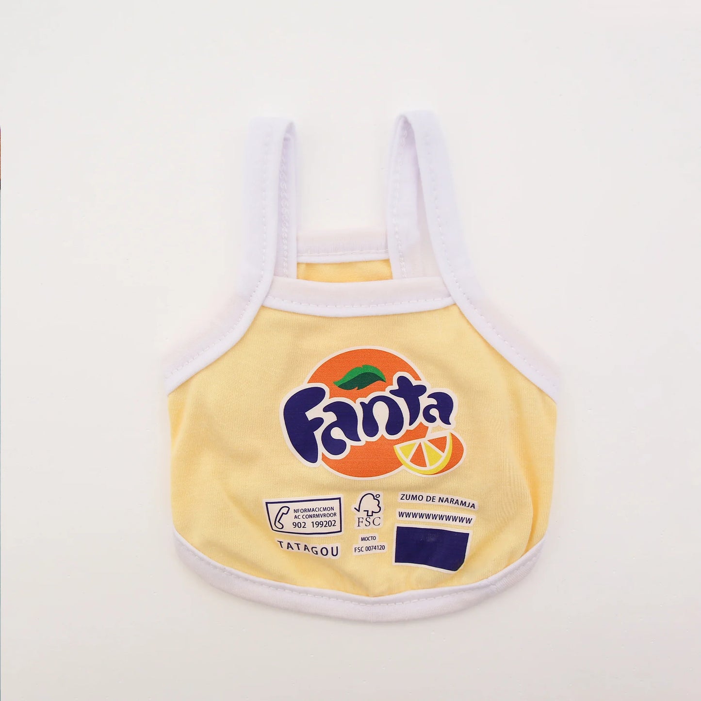Summer new spring/summer cat and dog clothes thin style, western-style dopamine fruit soda suspender, cute vest style short styl