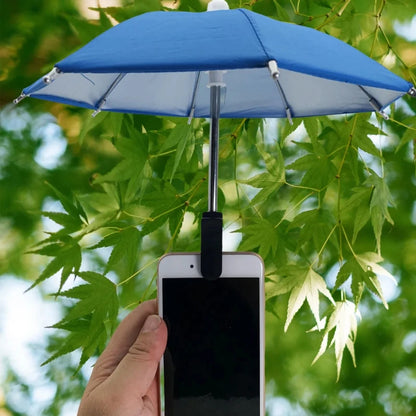 Mini Phone Sunshade Umbrella Car Accessory Motorcycle Phone Holder Cute Craft Car Decor Portable Waterproof Bracket Umbrella