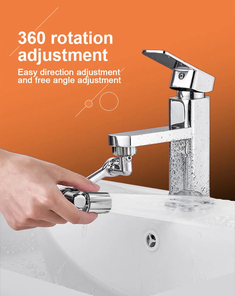 Metal 1080° Rotating Metal Faucet Sprayer Kitchen Saving Water Nozzle Tap Bathroom Faucet Extend Adaptor 22/24mm Bubbler