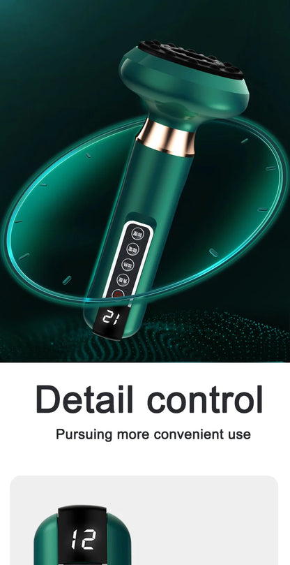 Smart vacuum cupping device electric breathing heating wireless negative pressure suction device meridian dredging massage devic
