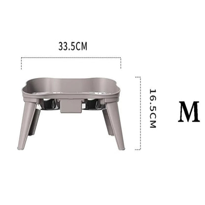 Pet food bowl with stand raised feeder dog bowl spill proof dog water bowl suitable for small, medium and large dogs and pets