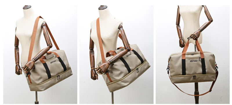 Gym Bag Travel Fitness Bag for Women Large Capacity Men's Sports Luggage bag Waterproof Female Messenger Bag Dry And Wet Handbag