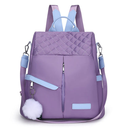 Women's Backpack Large Capacity Theft-Proof Handbag Shoulder Bag Elegant Women Travel Oxford Safety Black Backpack