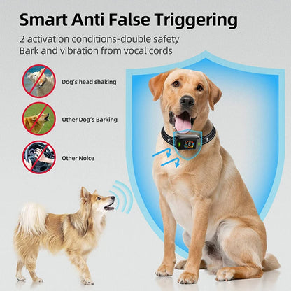 Automatic Anti Bark Collar Dog Training Bark Stopper with 5 Adjustable Sensitivity Beep Vibration Shock Collar IP67 Waterproof