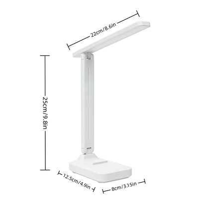LED Table Lamp Eyes Protection Touch Dimmable LED Reading Light Student Dormitory Bedroom Reading USB Rechargable Desk Lamp