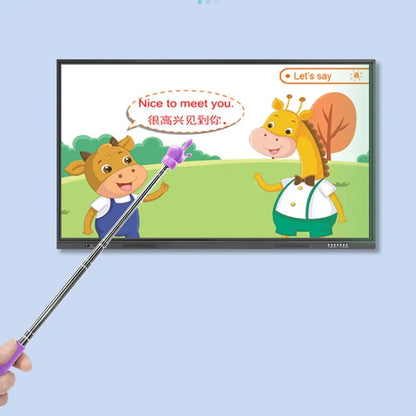 1PC Stainless Steel Teaching Tools Finger Design Whiteboard Pointer Teaching Stick Finger Reading Sticks Handheld Presenter