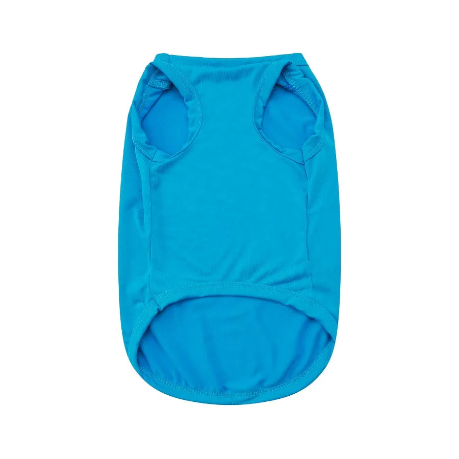 1 piece of polyester fiber material, cat ocean swimming print pattern, fashionable pet vest