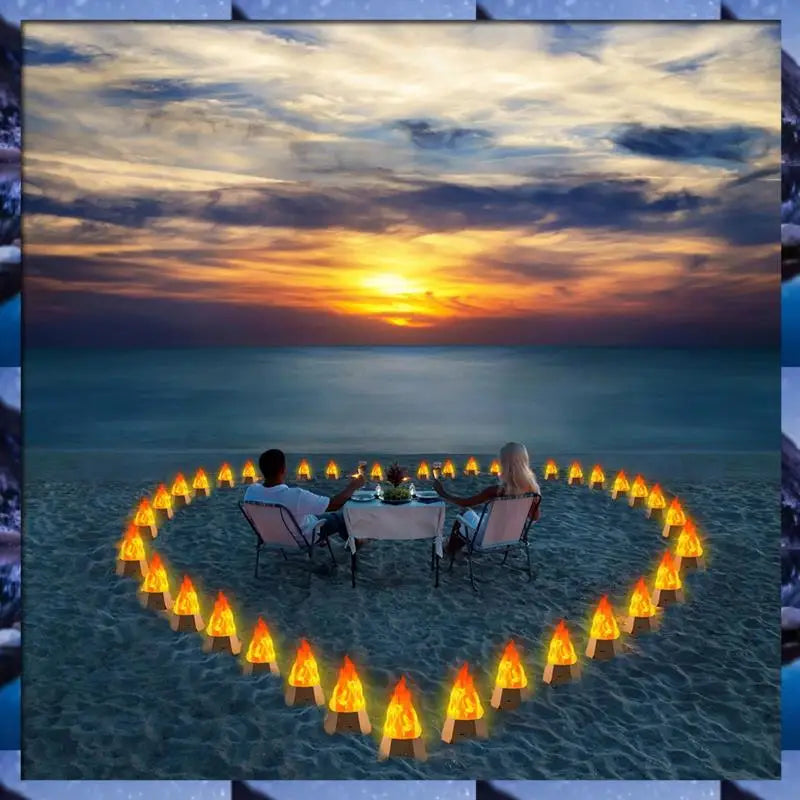 ABSU LED Simulation Flame Lamp LED Flame Lamp Outdoor Camping Garden Landscape Decoration Lamp Dining Table Decoration