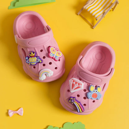 New Solid Color Summer Breathable Garden Shoes Baby Sandals Cute Decoration Boys Girls Lightweight Anti-slip Casual Shoes