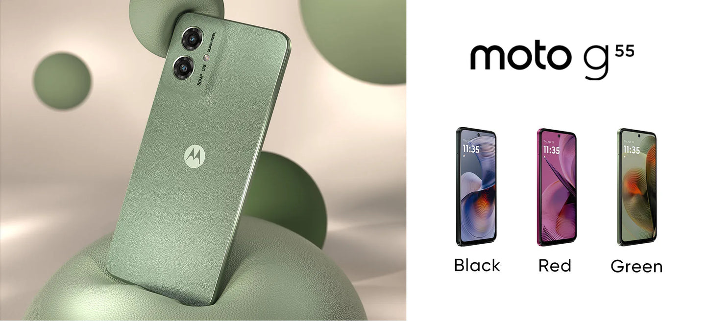 Motorola Moto G55 5G Smartphone 6.5'' 120Hz FHD+ Screen 50MP Dual OIS Camera Dimensity 7025 Octa Core 5000mAh Battery