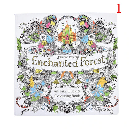 Coloring Book For Children Adult Relieve Stress Kill Time Painting Art Book Anti-Stress Magic Forest Fantasy Dream Wonderland