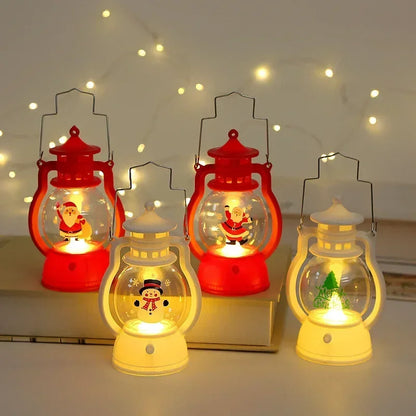 2026 LED Christmas Ornaments with Battery LED Lantern Light Santa Claus Merry Christmas Decorations for Home Xmas Noel Gift