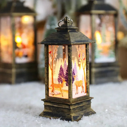 Santa Claus Snowman Lantern Light Merry Christmas Decoration For Home Christmas Tree Ornament Xmas Gifts Navidad 2024 New Year