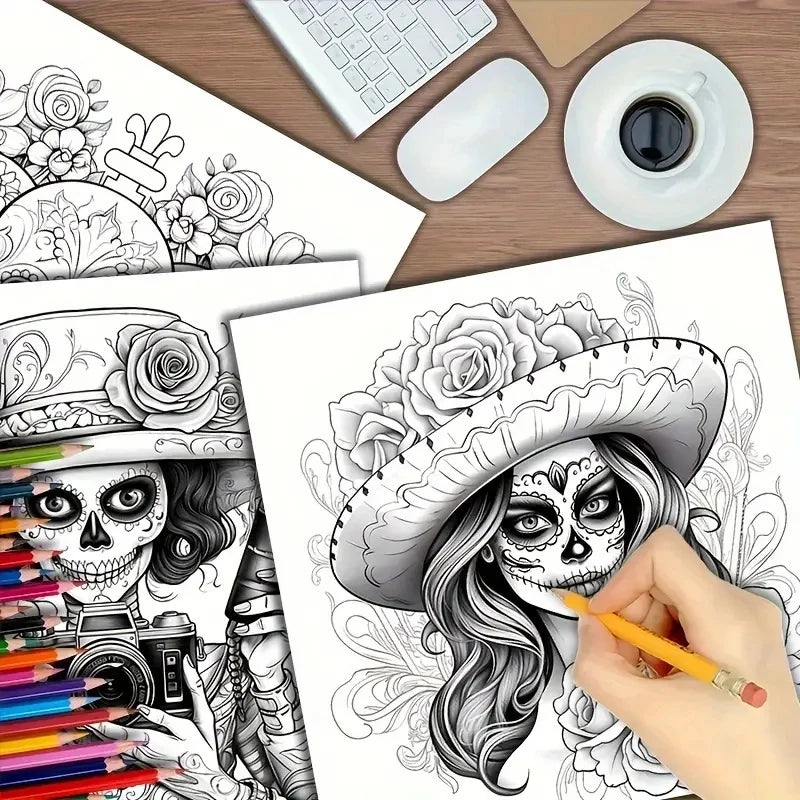 Art Coloring Book Original Upgraded Paper Thickened 22 Pages A Candy Bone Colorful Books Holiday Birthday Party Gift