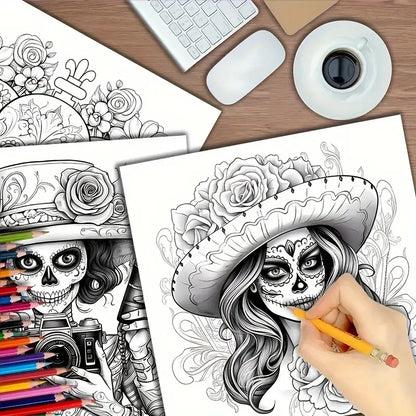 Art Coloring Book Original Upgraded Paper Thickened 22 Pages A Candy Bone Colorful Books Holiday Birthday Party Gift