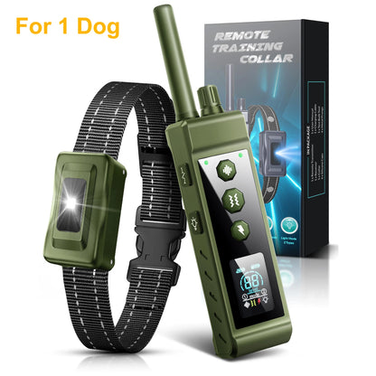 3280Ft Electric Dog Training Collar Remote Control Waterproof Pet BehaviorFor 5-120lbs Puppy With  Vibration Shock