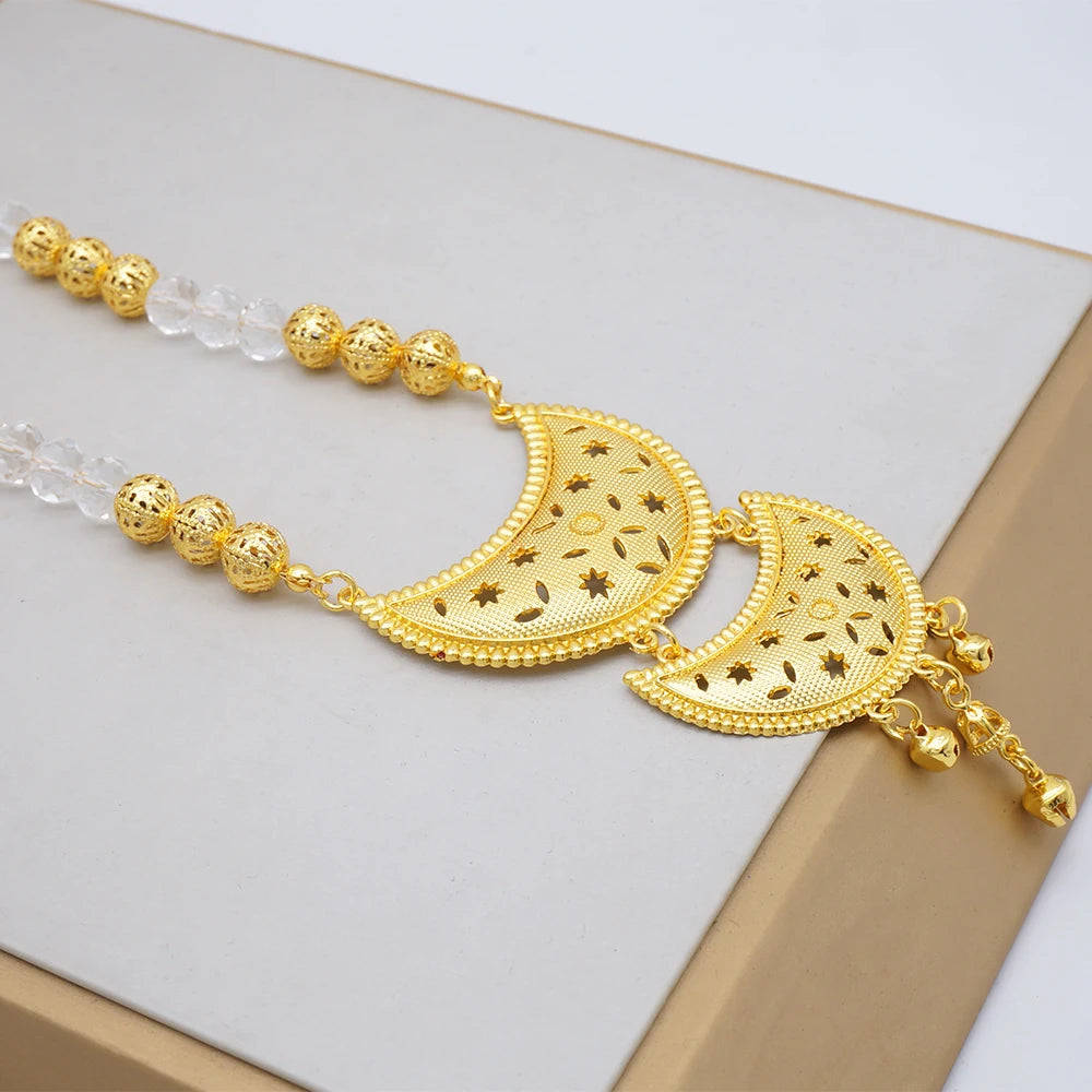 2023 Fine Jewelry Sets For Women Dubai Bridal Wedding Gifts Necklace Bracelet Earrings Ring Jewellery Set African Bead jewelry