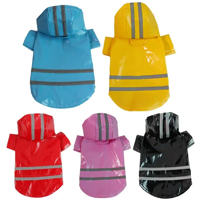 Small Dog Raincoat Reflective Waterproof Windproof Pet Dog Coat Puppy Cats Raincoat Chihuahua Bulldog Pets Cape Poncho Clothes