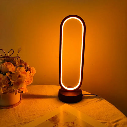 Creative Lamp Bedroom Ring Lamp Living Room Three-color Dimming Bedside Lamp LED Night Light