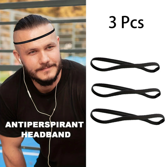 3pcs Sports Headbands Non-slip Running Elastic Sweatband Breathable Yoga Hair Bands Women Men Fitness Sweat Guide Hairbands
