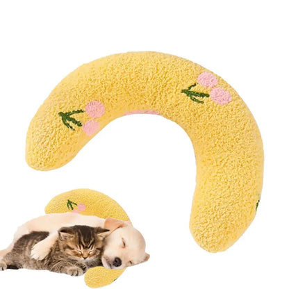 Pillows For Dogs Dog Pillow Soft Cushion Throw Pillow Half Donut Pet Calming Toy Puppy Pillow Embroidery Pattern Dog Bed Pillow