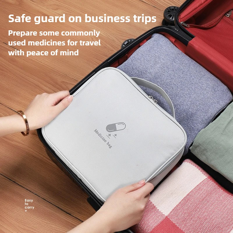 Portable Medical Bag, Travel Bag, Large Capacity Medicine Storage Box, Household Emergency Medicine Reserve, First Aid Kit
