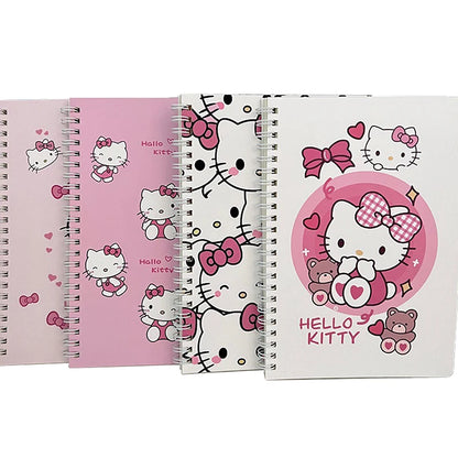 Sanrio Hello Kitty Cartoon Notebook A5 Coil Notebook Student Notebook Cartoon Cute Notebook School Writing Tool