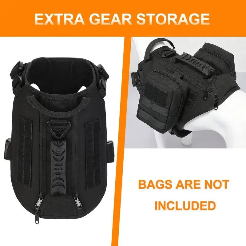 Professional Pet Harness Nylon No Pull Tactical Dog Harness For Heavy Duty Large Dog