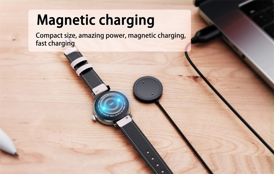Bluetooth Call Smart Watch Screen Always Display 1.04 inch AMOLED Screen Fashion Ladies Smartwatch Metal Body Small Screen Watch