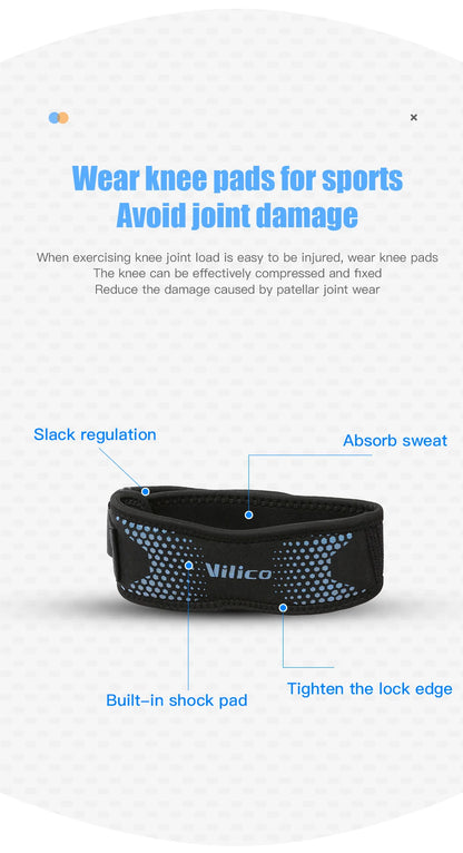 Patella Knee Strap Adjustable Knee Brace Patellar Tendon Stabilizer Support Band for Soccer Basketball Running Jumper Gym Squat