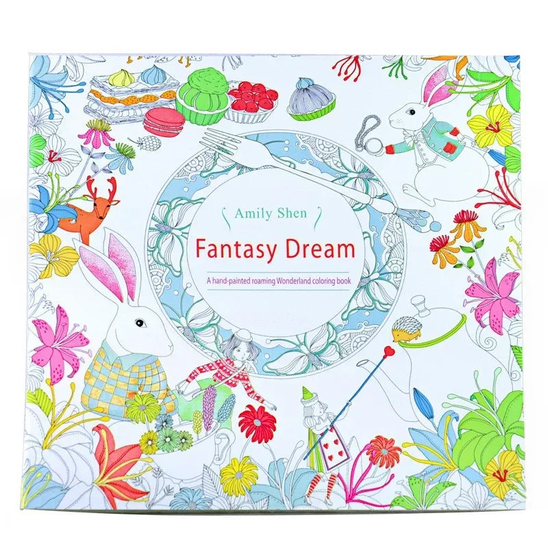 1PCS 24 Pages Mandalas Flower Coloring Book For Children Adult Graffiti Drawing Coloring Book Set Art School Supplies