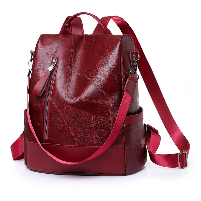 Women's fashionable backpack, shoulder bag, travel multifunctional bag, handbag, handbag, suitable for different scenarios