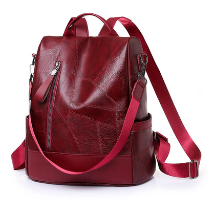 Women's fashionable backpack, shoulder bag, travel multifunctional bag, handbag, handbag, suitable for different scenarios