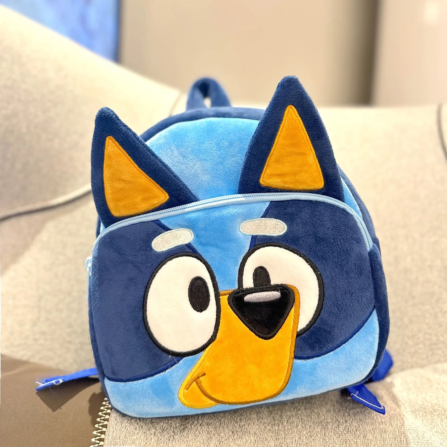 Moose Bluey Kindergarten Children Schoolbag Cartoon Bluey Family Plush Backpack Picnic And Travel Photo Snack Bag Children Gifts