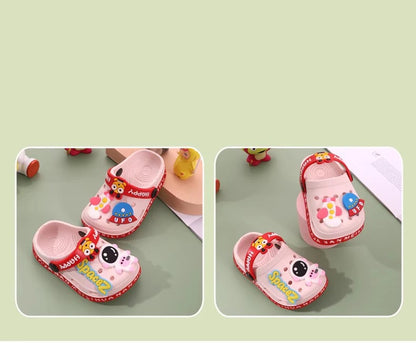 Cartoon Baby Soft-Sole Sandals – Ultra-Light Non-Slip Infant Closed-Toe Sandals for Boys and Girls, Beach Shoes