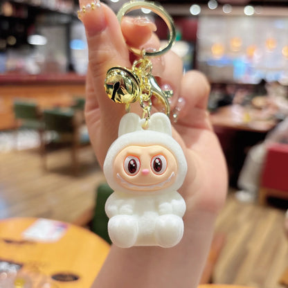 New Flocking Fabric Keychain Pendant Cute Blind Box Internet-famous Doll Student Bag Pendant