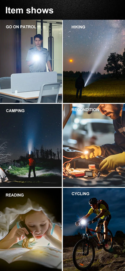 Three-Eyed Monster Mini Flash Super Power Flashlight Rechargeable Portable Outdoor Lighting Long-Range Powerful Flash Lights