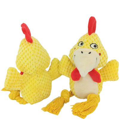 Dog Enrichment Toy Cute Animal Rope Dog Toy  Plush Puppy Chew Pet Squeak Toy Cartoon Interactive Games For Dogs Stuff For Dogs