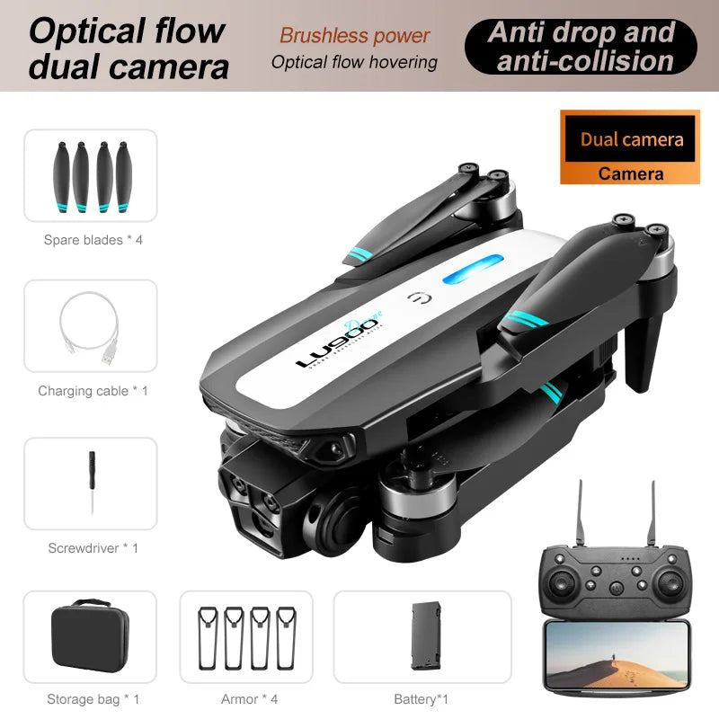 LU200 Drone 8K GPS Professional HD Aerial Photography Triple-Camera WIFI Omnidirectional Obstacle Avoidance Drone 10000M