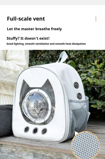 Space Capsule Pet Backpack 360° View/Breathable Mesh/Safety Strap Cat Carrier/Dog Carrier Transparent Bubble