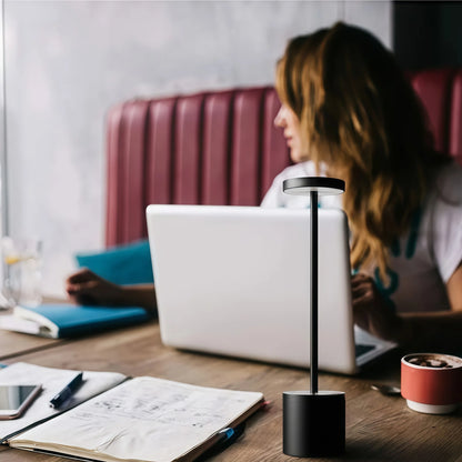 Wireless charging LED desk lamp | 3-color + adjustable dimming | USB charging | Bedside lamp | Festival gift.