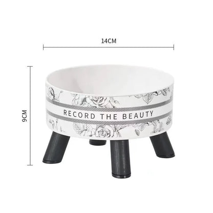 Pet Bowl Anti-knock Non-slip Four-corner Large Capacity Dog Rice Bowl Anti-cervical Cat Pet Single