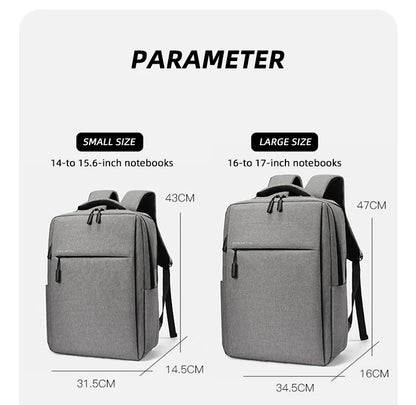 40L Laptop Backpack Durable 17 Inch for Men Women with USB Charger Port & Luggage Sleeve Sturdy College Rucksack Bag For Macbook