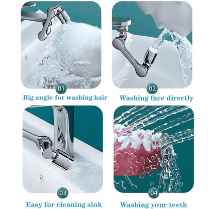 Metal 1080° Rotating Metal Faucet Sprayer Kitchen Saving Water Nozzle Tap Bathroom Faucet Extend Adaptor 22/24mm Bubbler