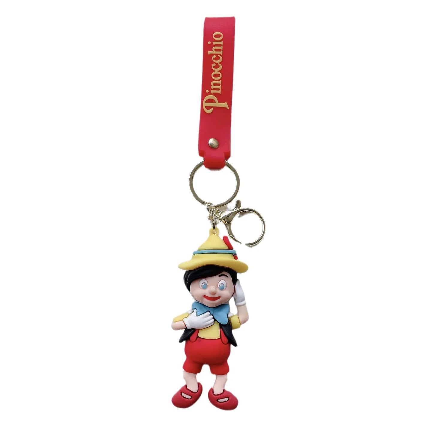Anime Pinocchio Keychain Children Charm Keyring Cartoon Accessories Bag Car Key Chain Decoration Cute Model Pendant Gift Toys