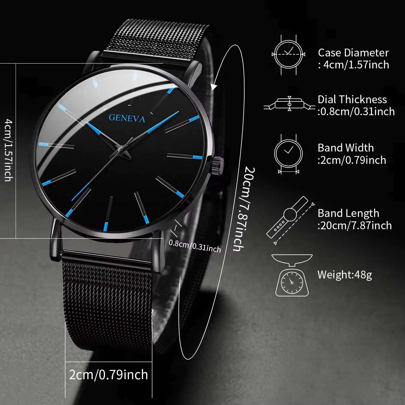 Fashion Ultra Thin Men’s Business Watches Simple Mesh Band Quartz Wristwatch Casual Man Watch Reloj Hombre