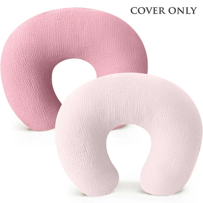 2PCS/set Nursing Pillow Cover for Breastfeeding Pillows Ultra-Soft Muslin Cotton Baby Nursing Pillow Fits Newborn Feeding Pillow