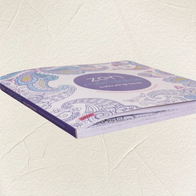 Mandalas Stress Relief Coloring Book English Edition, 128 pages thick 160g white cardboard, packaged in adult art mixed pattern